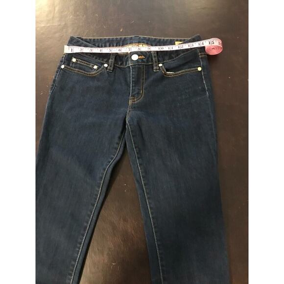 TORY BURCH Women Blue Solid Super Skinny Dark Wash Denim 5-Pocket Jeans - 27 - Picture 6 of 10